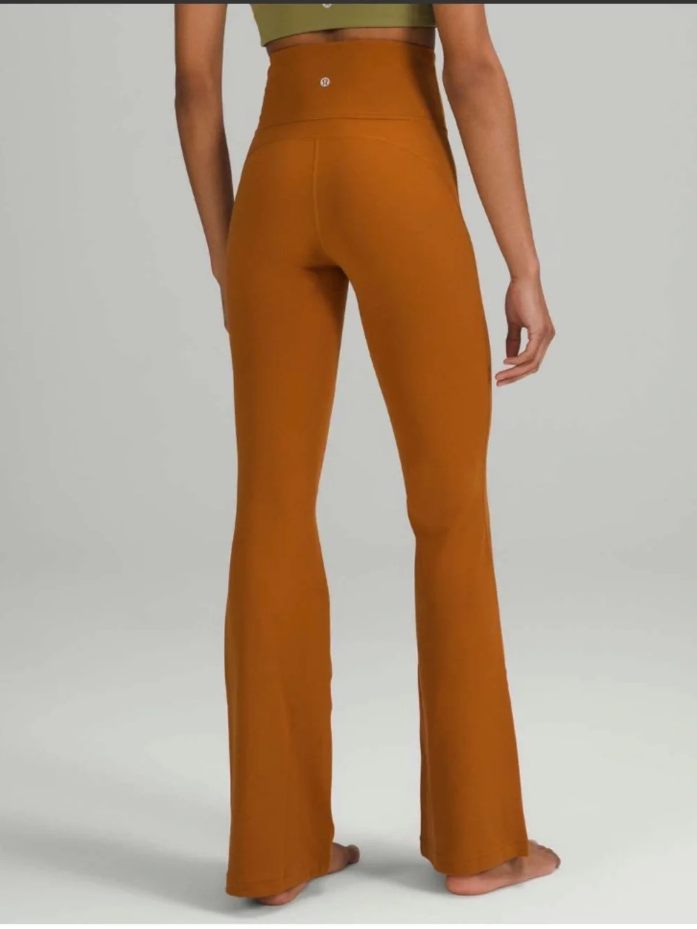 Lululemon Groove Nulu super high rise flare pant W5DKMS butternut brown 10